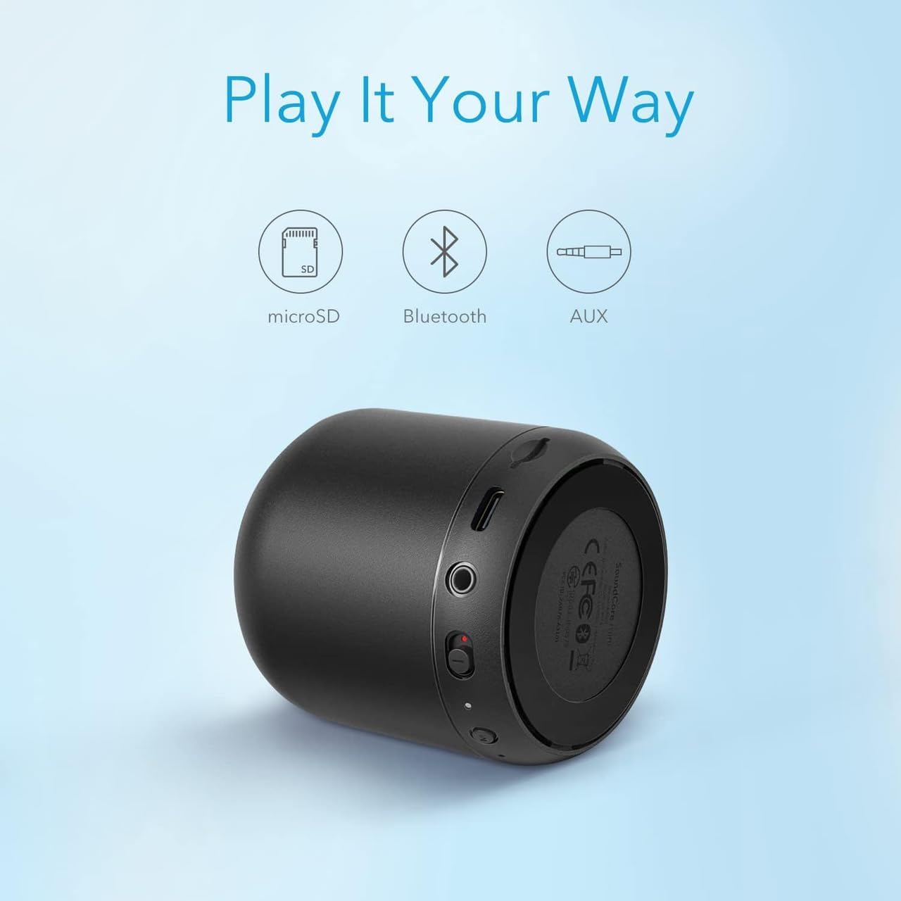 Soundcore Anker Mini, Super-Portable Bluetooth Speaker with FM Radio