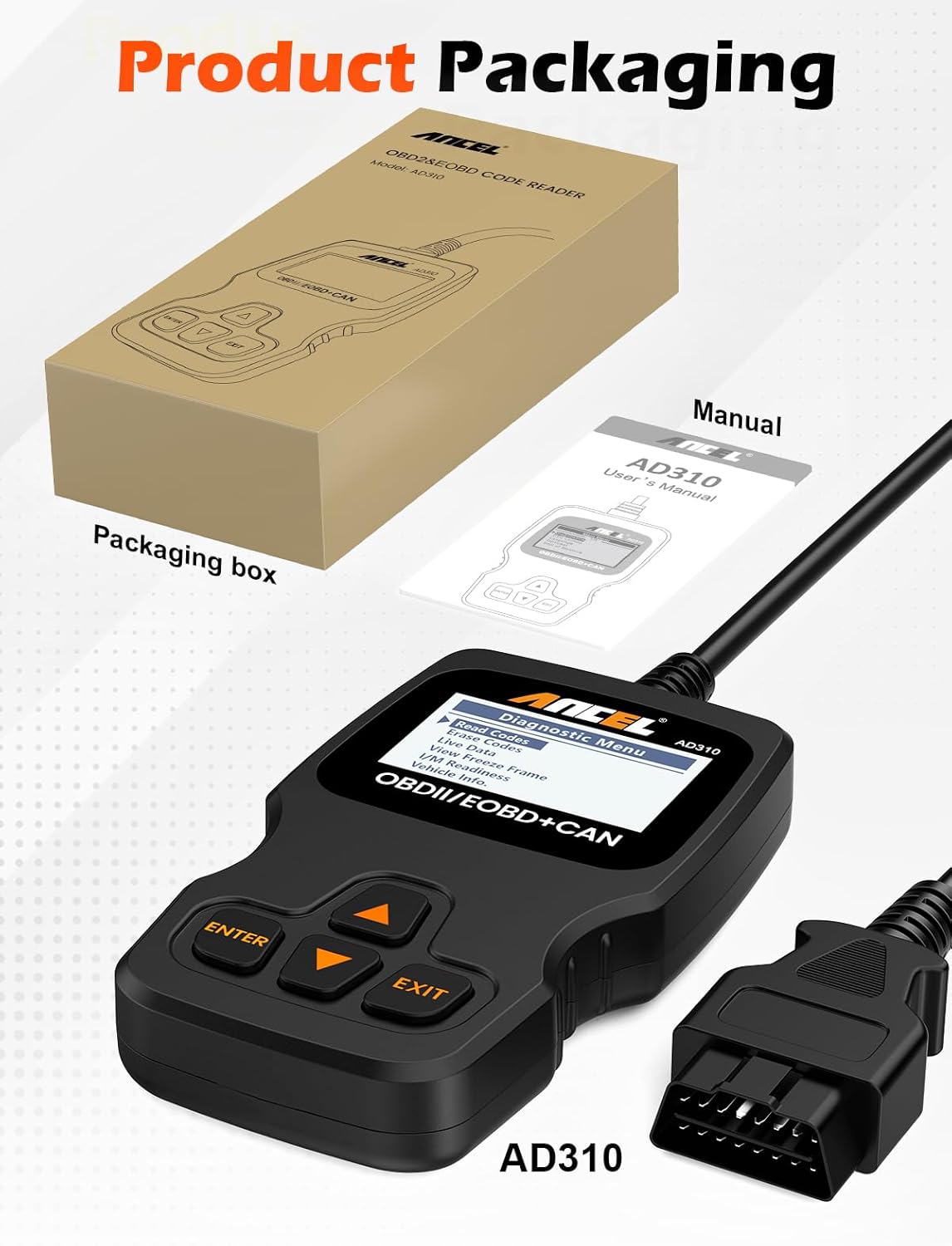 ANCEL AD310  Scanner Car Engine Fault Code Reader CAN Diagnostic Scan Tool