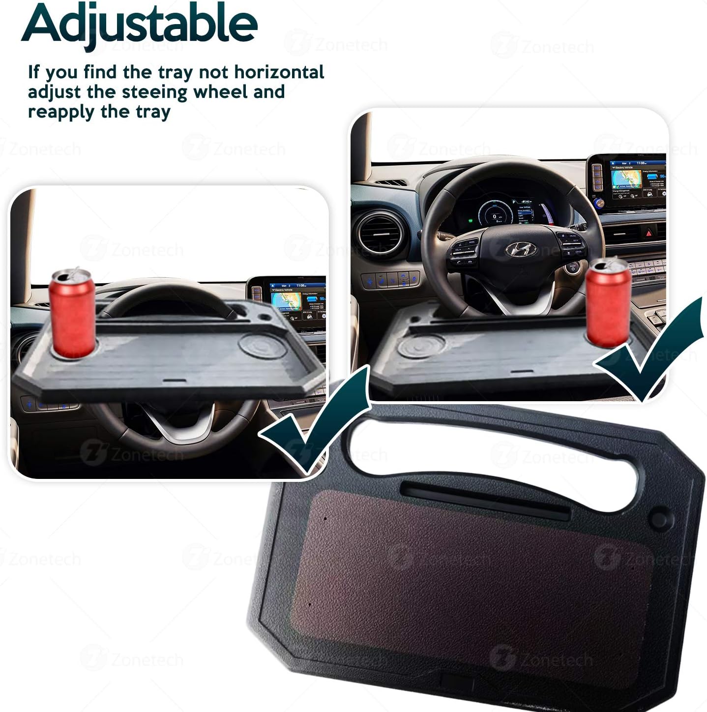 ZONETECH Car Steering Wheel Eating Tray Desk
