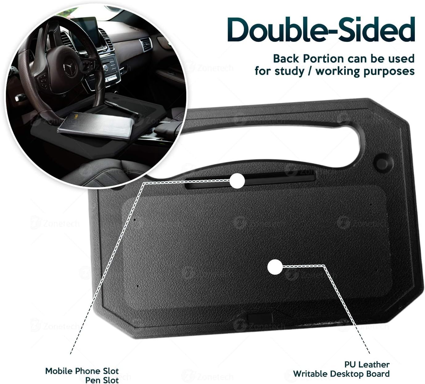 ZONETECH Car Steering Wheel Eating Tray Desk