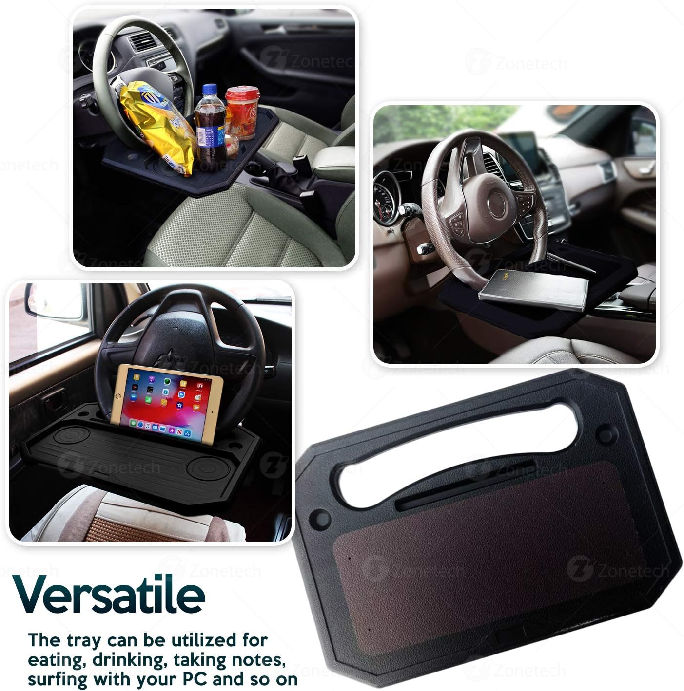 ZONETECH Car Steering Wheel Eating Tray Desk