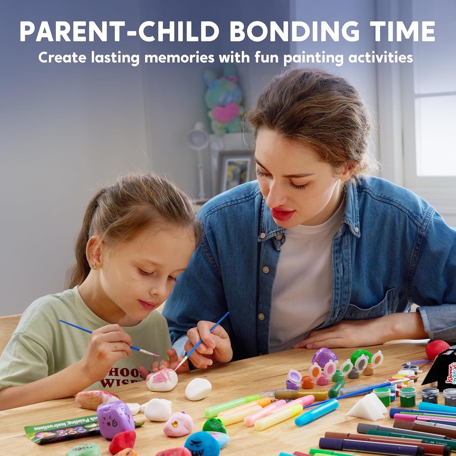 Rock Painting Kit- Glow in The Dark Rock Kit, Arts and Crafts for Kids Ages 6-12