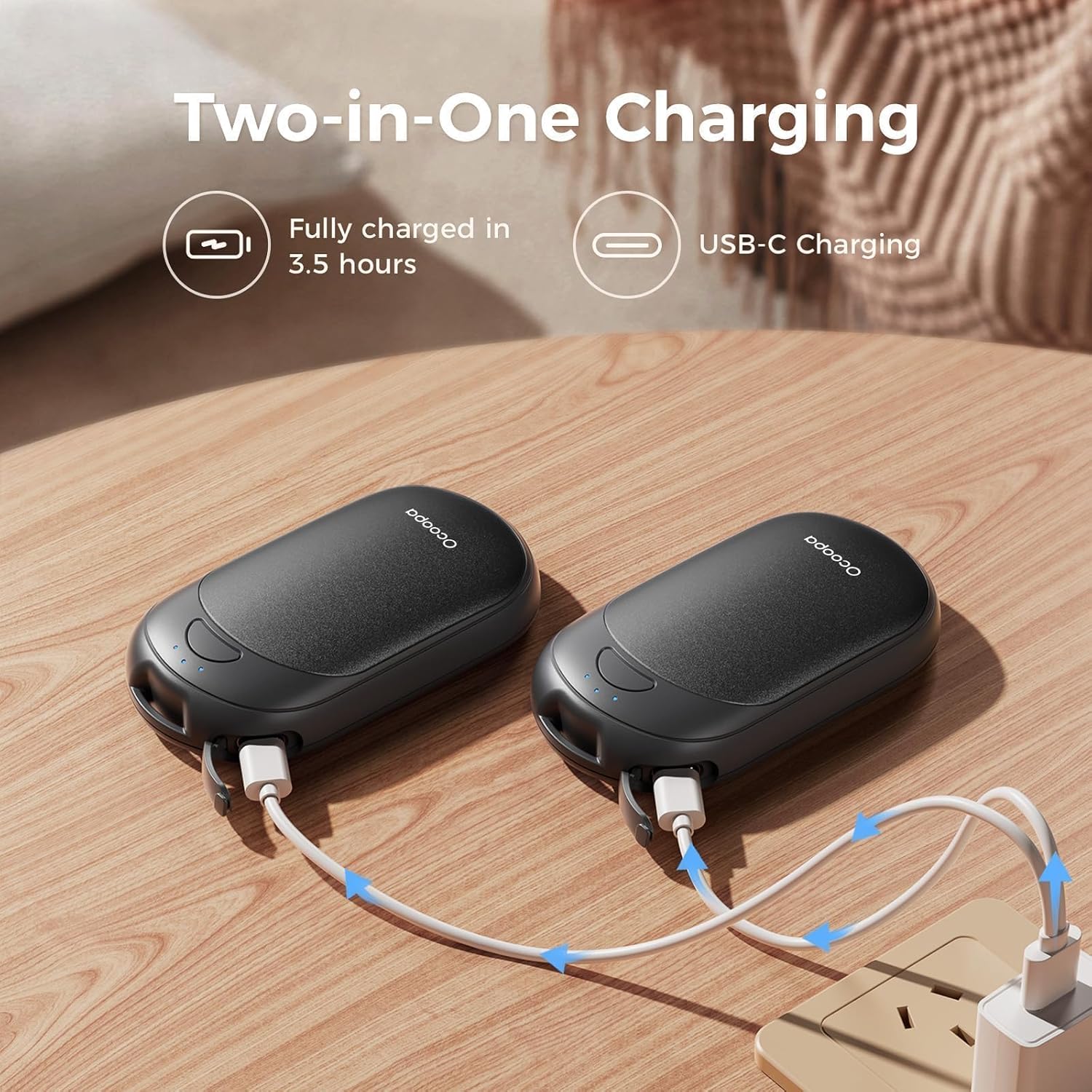 OCOOPA Magnetic Hand Warmers Rechargeable 2 Pack