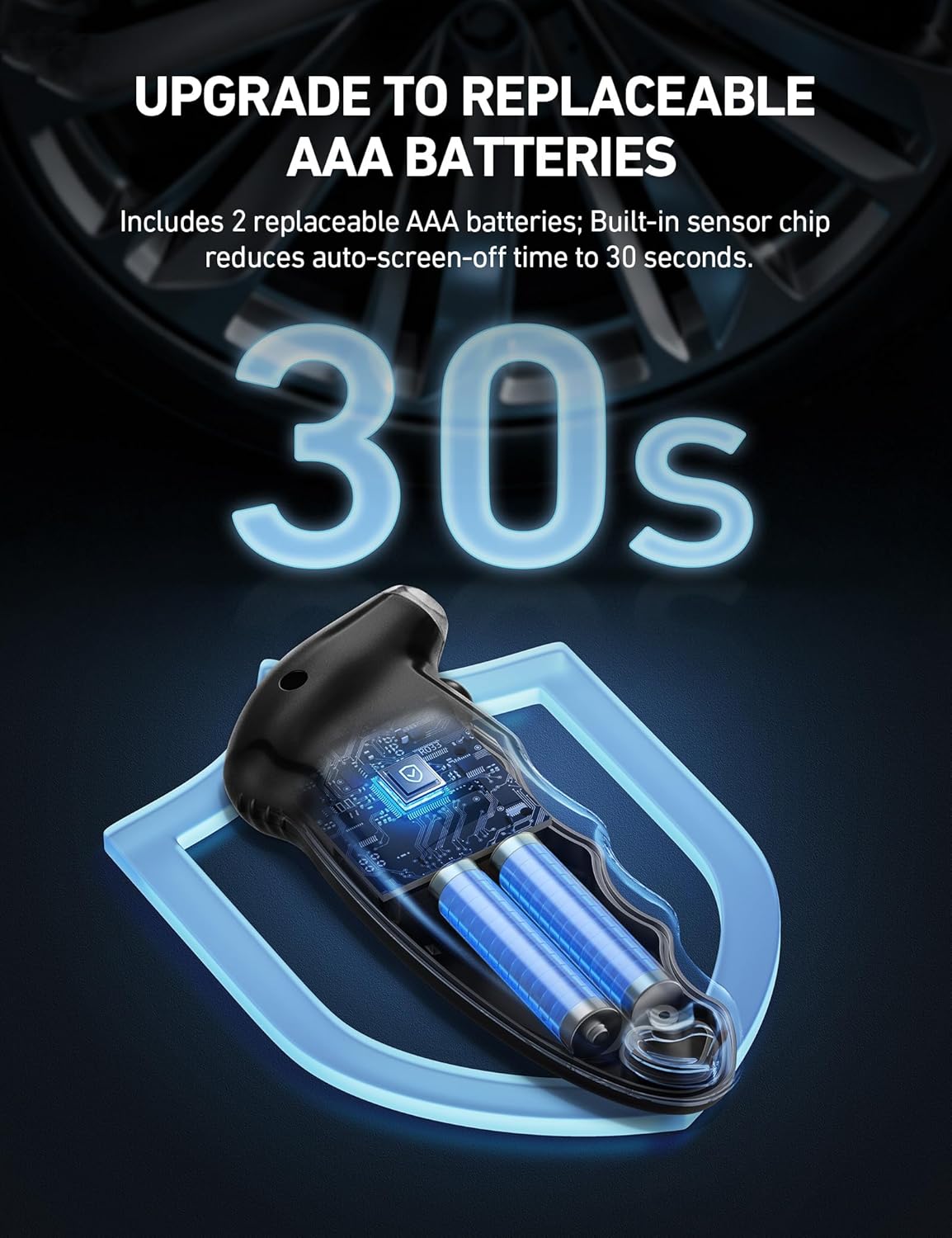 AstroAI Digital Tire Pressure Gauge with Replaceable AAA Batteries