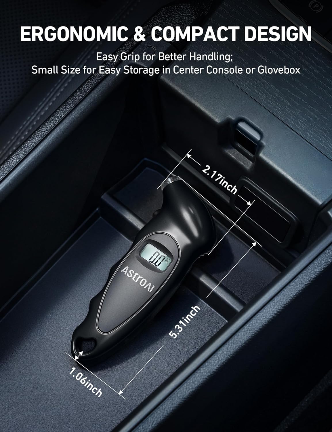 AstroAI Digital Tire Pressure Gauge with Replaceable AAA Batteries
