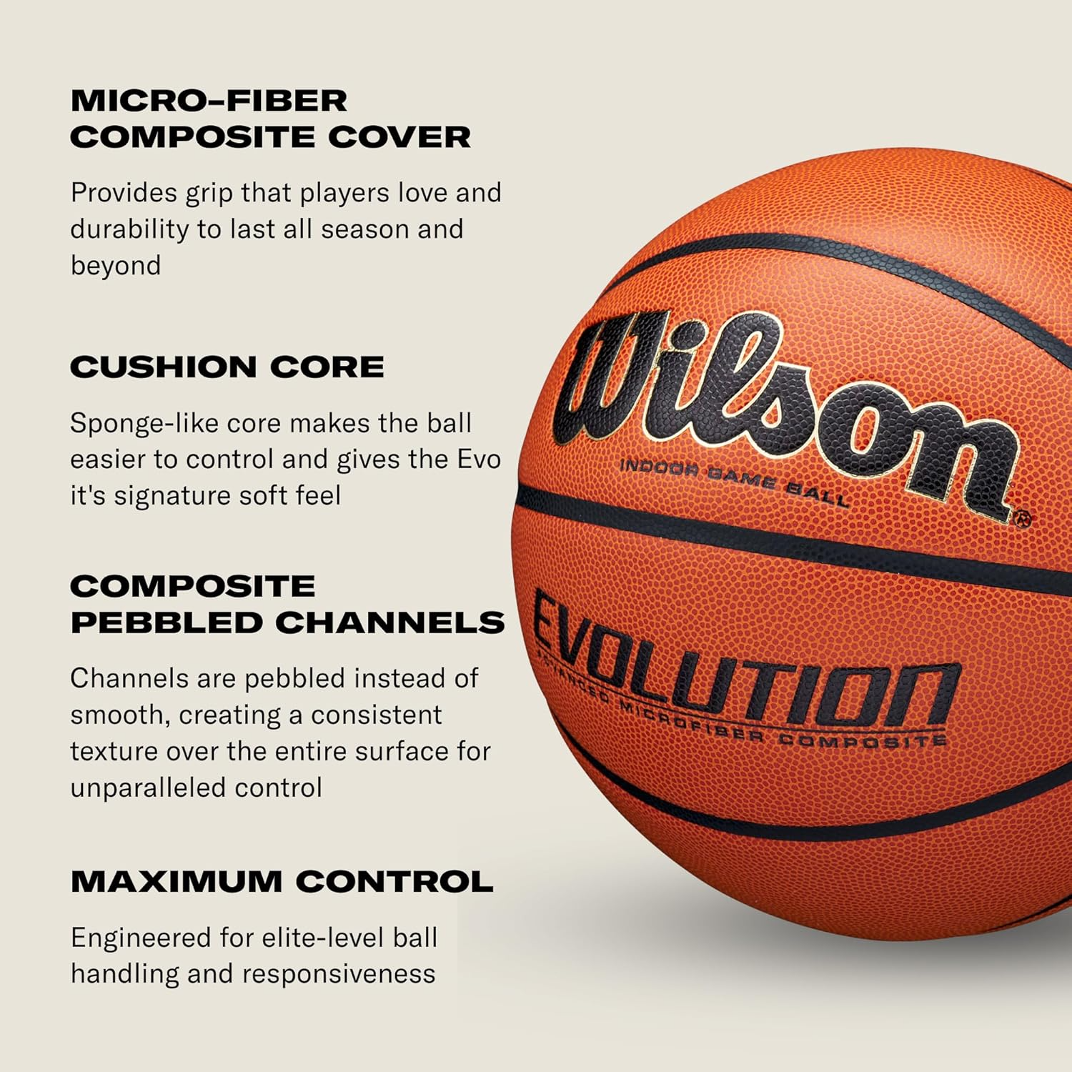WILSON Evolution Indoor Game Basketballs