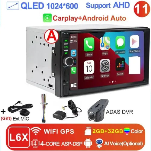 Android 14 RAM 2GB Autoradio reproductor Multimedia