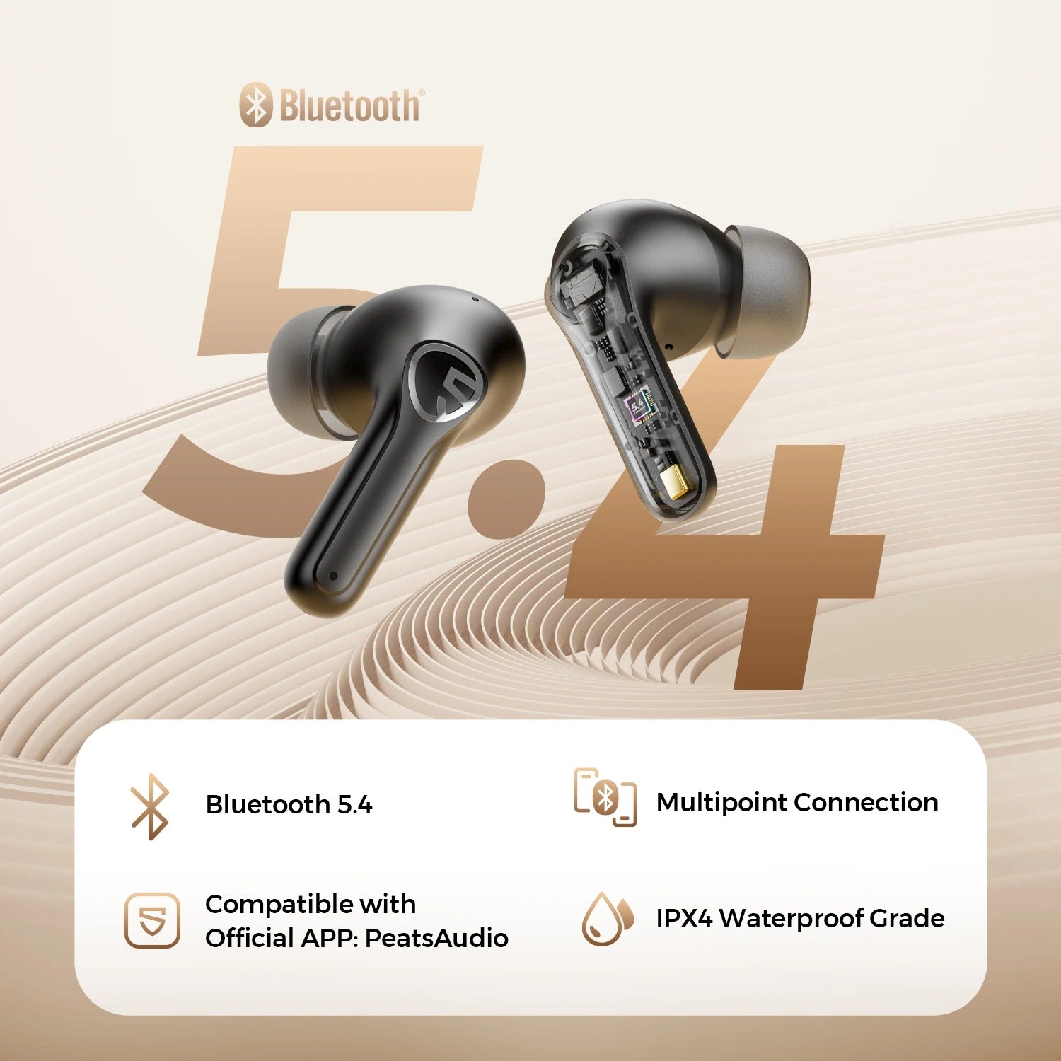 SoundPEATS T3 pro Wireless Headphones with Active Noise Cancellation